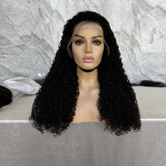 Pixie Curl Natural Color 13x6 Transparent And HD Lace Full Frontal Wigs 24 inch-32 inch