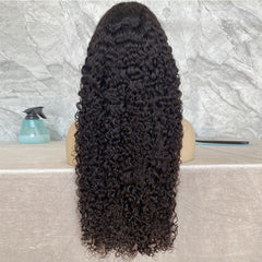 Water Wave Natural Color 13x6 Transparent And HD Lace Full Frontal Wigs 24 inch-32 inch