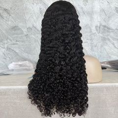Burmese Curl Natural Color 13x6 Transparent And HD Lace Full Frontal Wigs 24 inch-32 inch