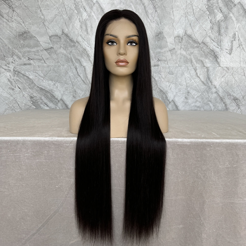 Bone Straight Hair Natural Color 13x6 Transparent And HD Lace Full Frontal Wigs 24 inch-32 inch